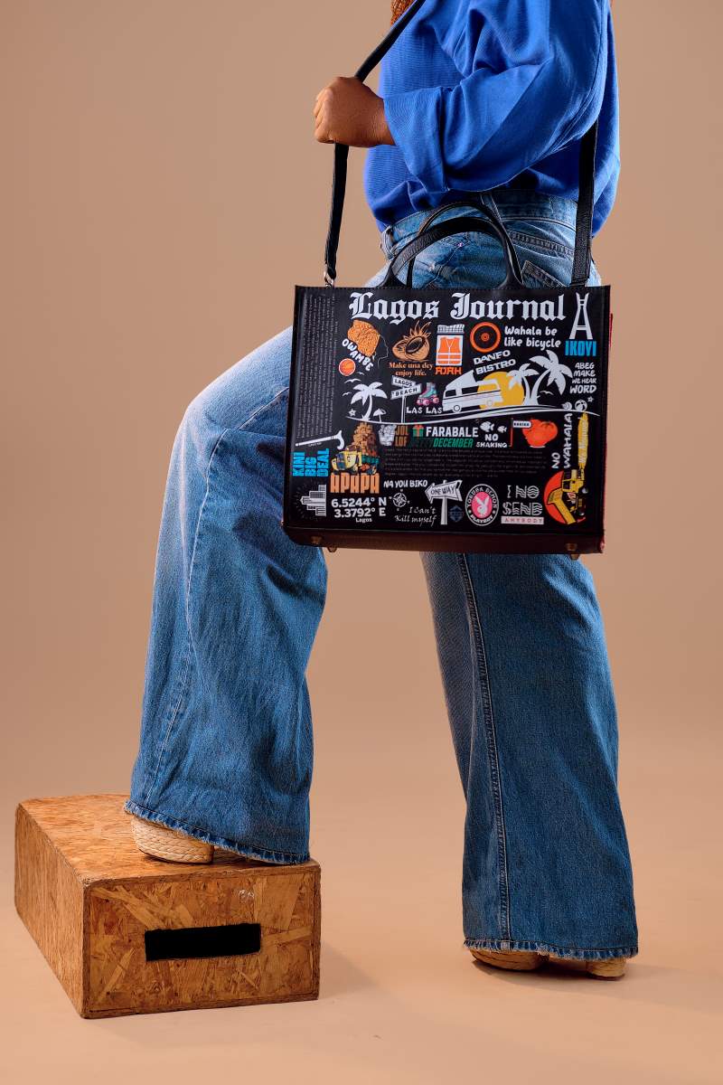 Tote bag on model